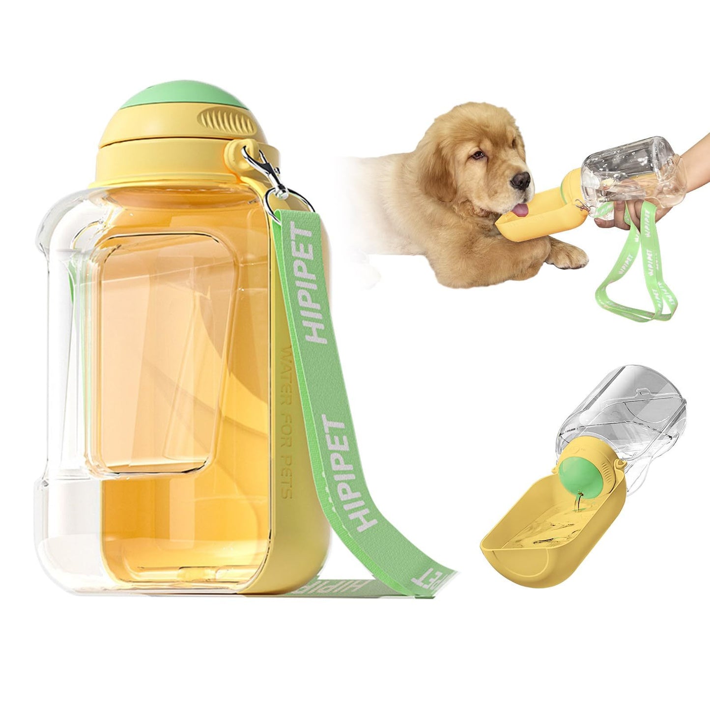 2-in-1 Hunde Trinkflasche & Futternapf – Große Kapazität, tragbar, auslaufsicher, für Hunde & Katzen