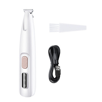 Hunde Pfotentrimmer mit LED Licht & Display – Wasserdichter Tierhaarschneider, kabellos, breite Klinge